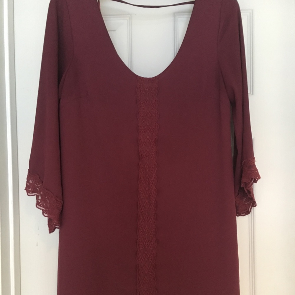 MRoon shift dress with bell sleeves